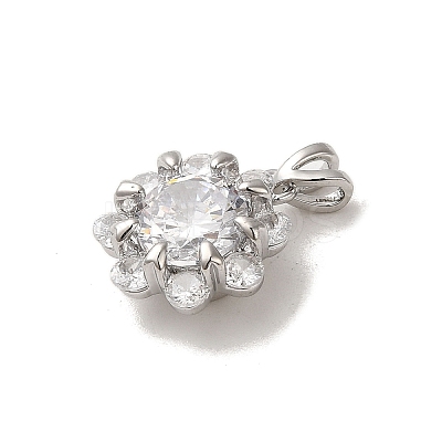 Micro Pave Cubic Zirconia Pendants KK-S351-01P-03-1