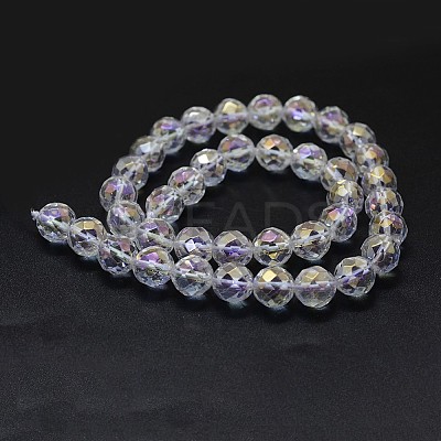 Electroplated Natural Quartz Crystal Beads Strands LS-G-K285-10-8mm-1