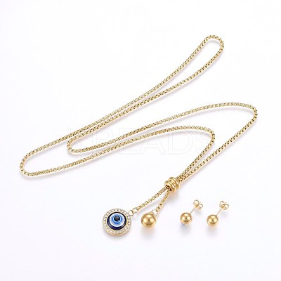 304 Stainless Steel Jewelry Sets SJEW-O091-02G-1