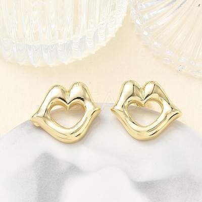 Brass Stud Earrings for Women KK-CBAD851-09G-1