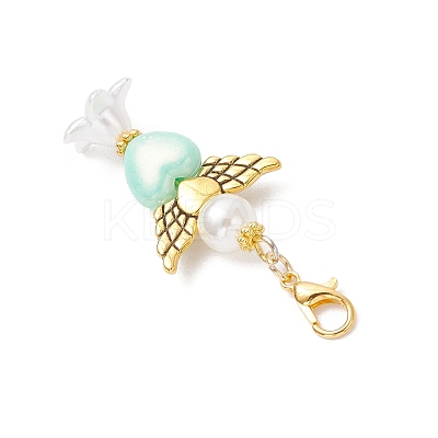Heart Angel Acrylic Pendants Decorations HJEW-JM03779-02-1