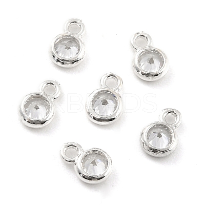925 Sterling Silver with Single Cubic Zirconia Charms STER-Z001-008S-1