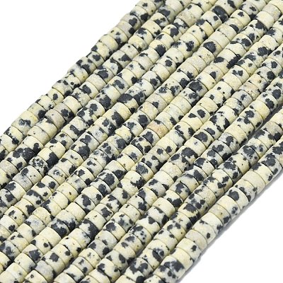 Natural Dalmatian Jasper Beads Strands G-P575-B03-4x2mm-1