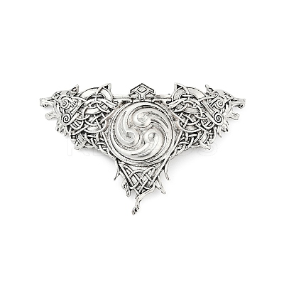 Viking Style Zinc Alloy Snap Hair Clips For Women PHAR-B090-01AS-01-1