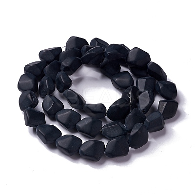 Opaque Frosted Glass Beads Strands FGLA-S001-02C-1