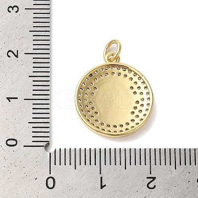 Brass Micro Pave Cubic Zirconia Pendants KK-K385-130A-G-1
