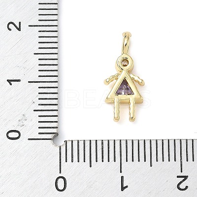 Brass Micro Pave Cubic Zirconia Pendants ZIRC-I356-17G-B13-1