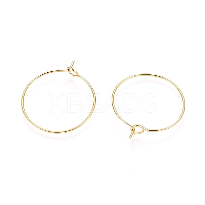 Ion Plating(IP) 316L Surgical Stainless Steel Hoop Earring Findings X-STAS-D164-03G-1