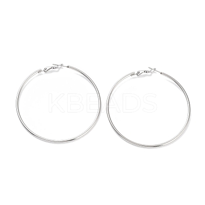 Non-Tarnish Ring 304 Stainless Steel Hoop Earrings for Women Men EJEW-B049-02G-P-1