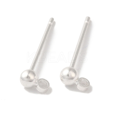 Brass Studs Earrings Finding KK-K383-03A-S-1