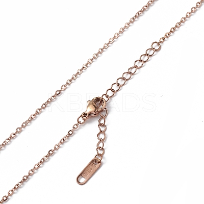 Ion Plating(IP) 304 Stainless Steel Cable Chain Necklace for Men Women NJEW-K245-014C-1
