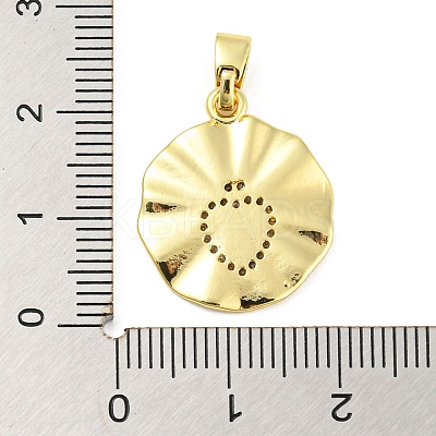 Rack Plating Brass and Cubic Zirconia Pendant KK-Q787-02G-1