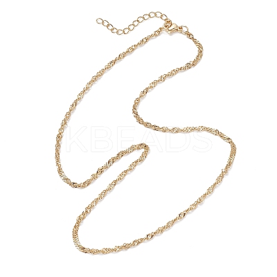 304 Stainless Steel Singapore Chain Necklaces for Women NJEW-JN05592-1