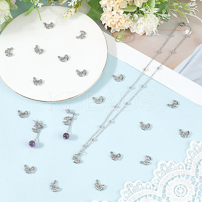 20Pcs 304 Stainless Steel Charms STAS-BBC0007-73P-1
