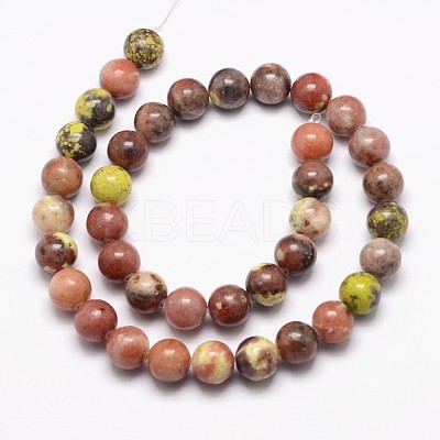 Natural Plum Blossom Jasper Beads Strands G-A163-02-4mm-1