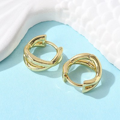 Rack Plating Brass Criss Cross Hoop Earrings for Women LS-EJEW-B014-15G-1