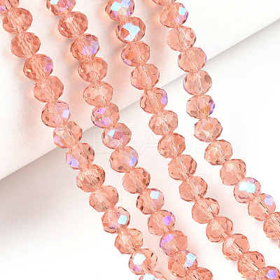 Electroplate Glass Beads Strands EGLA-A034-T1mm-L24-1