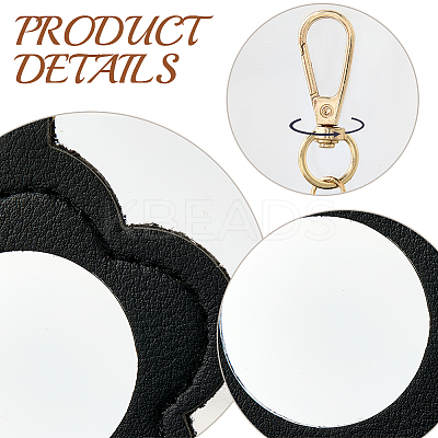 CutHollow 2Pcs 2 Colors PU Leather Pendant Decorations HJEW-CL0001-04C-1