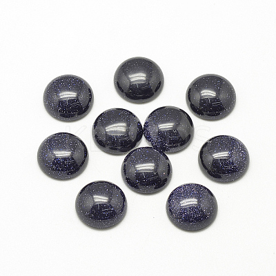 Synthetic Blue Goldstone Cabochons LS-X-G-R416-8mm-34-1