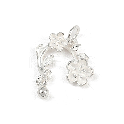 925 Sterling Silver Flower Pendants LS-STER-K183-10S-1