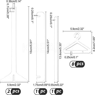 Acrylic Earring Displays EDIS-FH0001-01-1