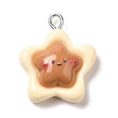 Opaque Resin Pendants RESI-C037-02F-1