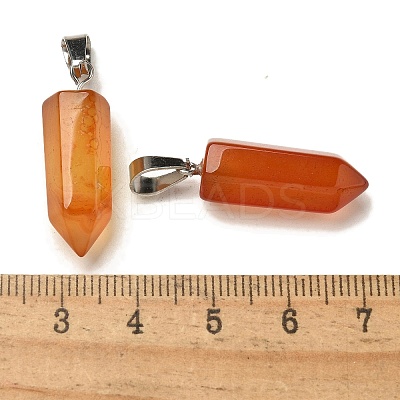 Natural Red Agate(Dyed & Heated) Pendants G-Z067-07P-16-1