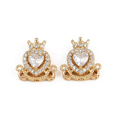 Brass Micro Pave Cubic Zirconia Beads KK-C115-12G-1