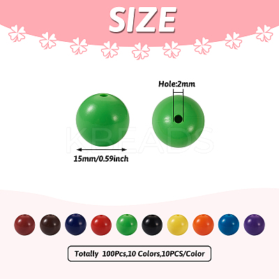 100Pcs 10 Colors Food Grade Eco-Friendly Silicone Focal Beads SIL-TA0001-27-1