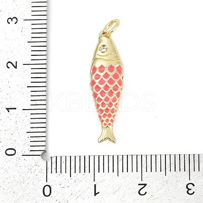 Brass with Cubic Zirconia Pendants X-KK-G522-43G-02-1