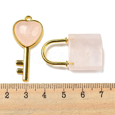 Natural Rose Quartz Pendants G-H308-07G-01-1