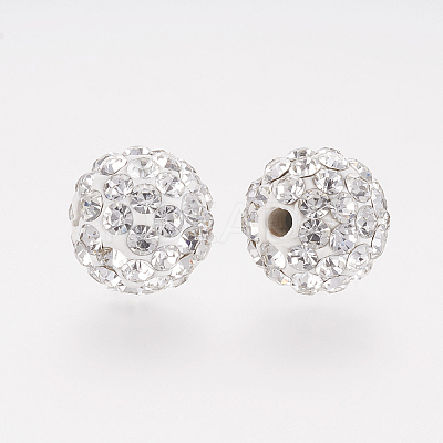 Polymer Clay Rhinestone Beads X-RB-K050-10mm-C31-1