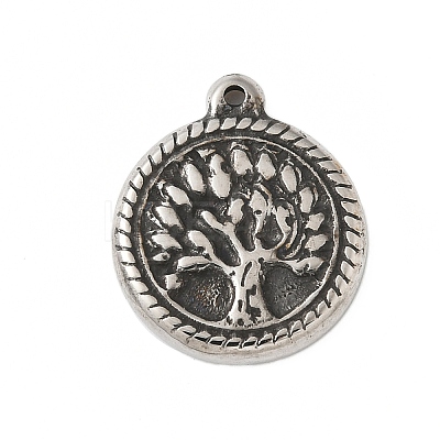 304 Stainless Steel Tibetan Style Pendants STAS-S185-07AS-B-1