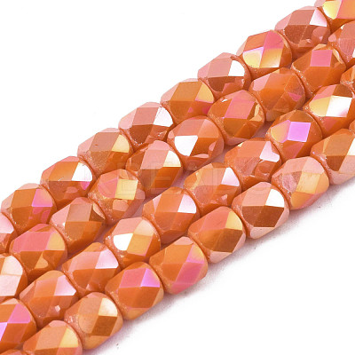 Electroplate Glass Beads Strands EGLA-N002-13-A17-1