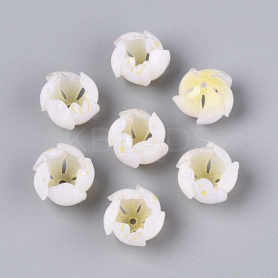 Flower Acrylic Bead Caps SACR-T017-49A-1