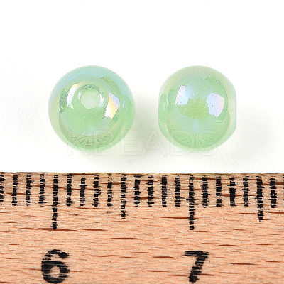 Electroplate Pearlized Glass Pearl Beads EGLA-T021-14A-05-1