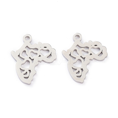 Non-Tarnish 304 Stainless Steel Pendants LS-STAS-D007-04S-1