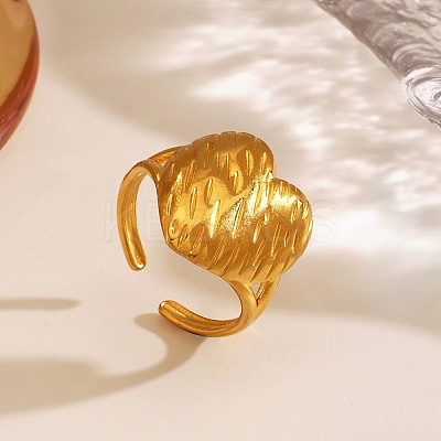 304 Stainless Steel Open Cuff Rings LS-RJEW-M072-12G-1