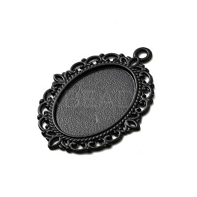 Electrophoresis Alloy Oval Pendant Cabochon Settings LS-X-PALLOY-Q304-50-NR-1
