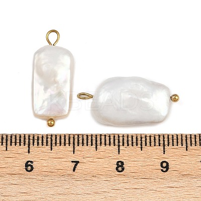 Natural Freshwater Pearl Keshi Pearl Pendants STAS-D378-02G-1