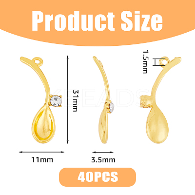 40PCS Alloy Pendants PALLOY-DC0001-23-RS-1