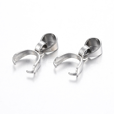 Tarnish Resistant 304 Stainless Steel Pendant Pinch Bails STAS-H443-30P-1