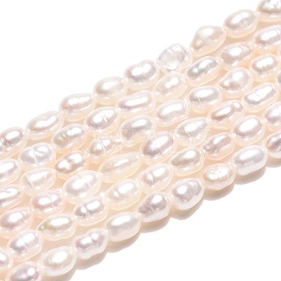 Natural Cultured Freshwater Pearl Beads Strands PEAR-T006-07-1