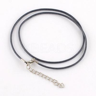 Waxed Cotton Cord Necklace Making MAK-S032-1.5mm-114-1