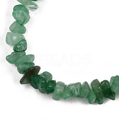 Unisex Chip Natural Green Aventurine Beaded Stretch Bracelets BJEW-S143-11-1