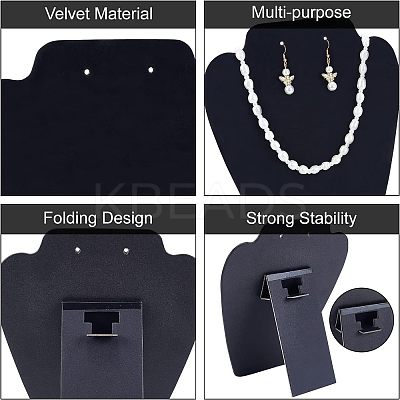 Flocked Cloth with Paperboard Jewelry Display Stands NDIS-FG0001-02-1