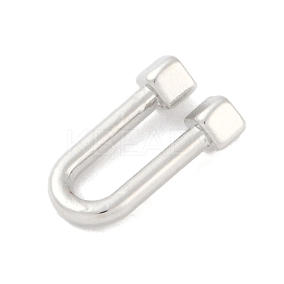 Rack Plating Brass U Shape Links Buckle for Dress Lingria Bikini Swimming Wear Accessories KK-A224-24A-P-1