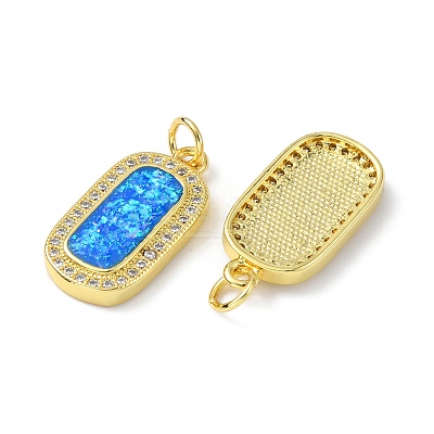 Brass Micro Pave Cubic Zirconia Pendants KK-A197-11G-1