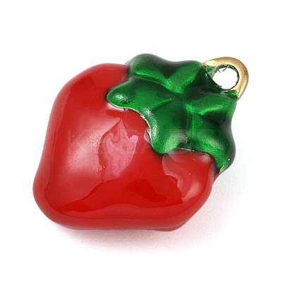 Brass Enamel Pendants KK-R224-14A-G-1