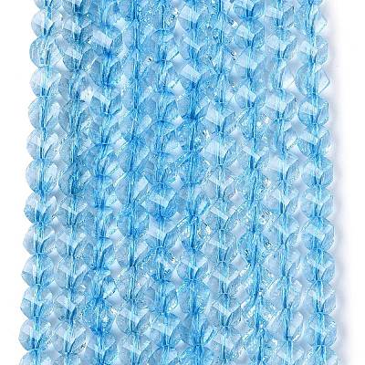 Crackle Transparent Glass Beads Strands GLAA-N068-02A-03-1